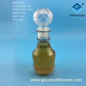 250ml glass packaging wine bottle manufacturer