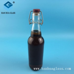500ml Classic Swing Glass Clear Wine Bottle with පියන