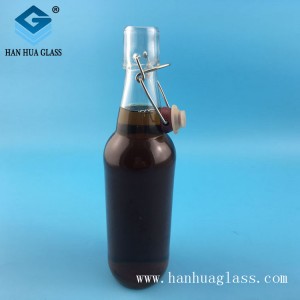 Bouteille de vin en verre transparent classique Swing de 500 ml avec couvercle