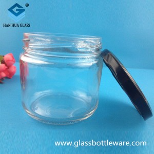 Hot selling 300ml wide mouth jam glass bottle Chili sauce bottle