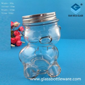 Wholesale of 300ml Bear Candy Glass Sealed Can