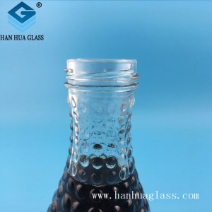 250ml özel şekil şeffaf cam içecek şişesi