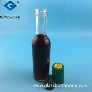 Wholesale price of 200ml round olive oil glass bottle