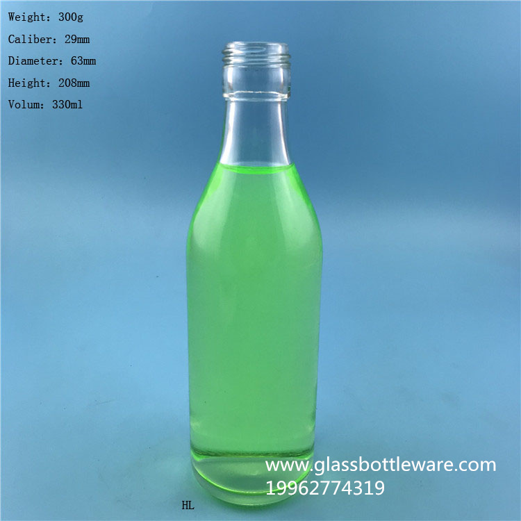Factory direct sales of 330ml transparent glass wine bottles Featured Image