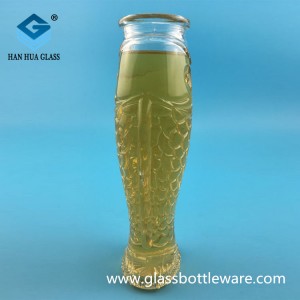 Manufacturer of 200ml fish shaped glass wishing bottle