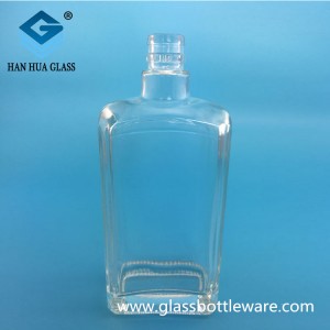 Factory direct sales of 500ml rectangular crystal white glass wine bottles
