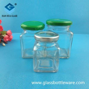 250ml square honey glass bottle manufacturer