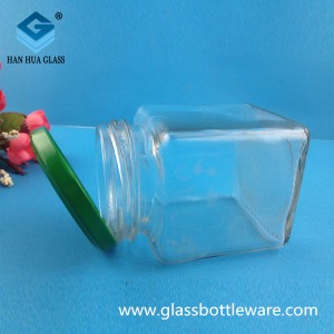 250ml square honey glass bottle manufacturer