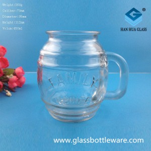 Factory direct sales of 450ml beer glass handle cups