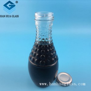 250 ml-es speciális alakú átlátszó üveg italos üveg