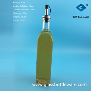 Wholesale 500ml rectangular olive oil glass bottle