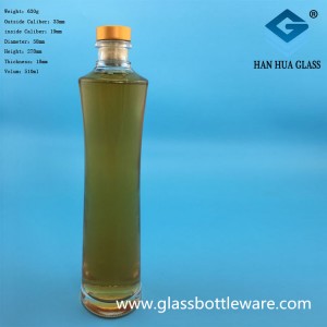 Wholesale of 500ml crystal white olive oil glass bottles