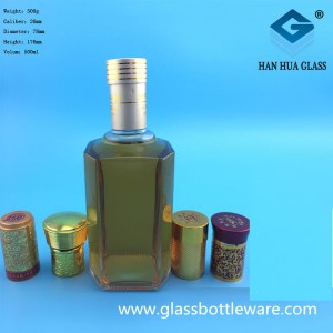 Manufacturer of 500ml transparent glass wine bottle