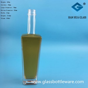 500ml rectangular glass bottle vodka bottle