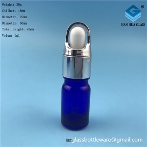5ml blue glass essential oil bottle wholesale