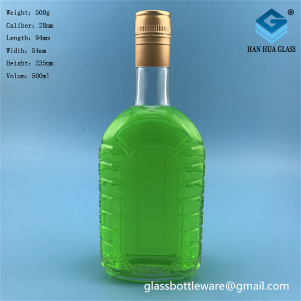 6-500ml长方形玻璃酒瓶