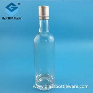 500ml crystal white round glass wine bottle