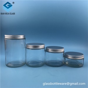 Xuzhou produces 380ml round jam bottle honey glass bottle