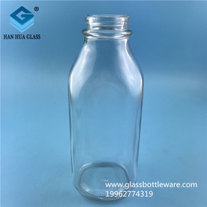 900ml export square glass milk bottle