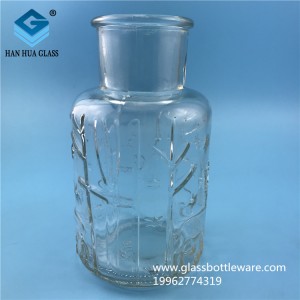 600ml deer craft glass vase for export