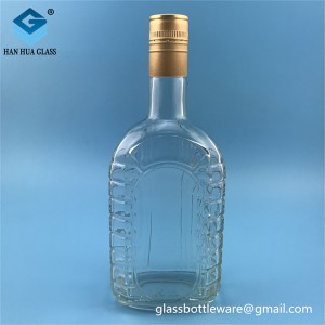 Manufacturer of 500ml rectangular glass wine bottle