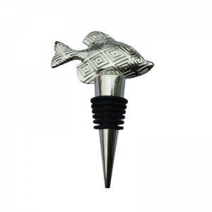 Custom 3D Fish Animal Metal vinflaska Stopper