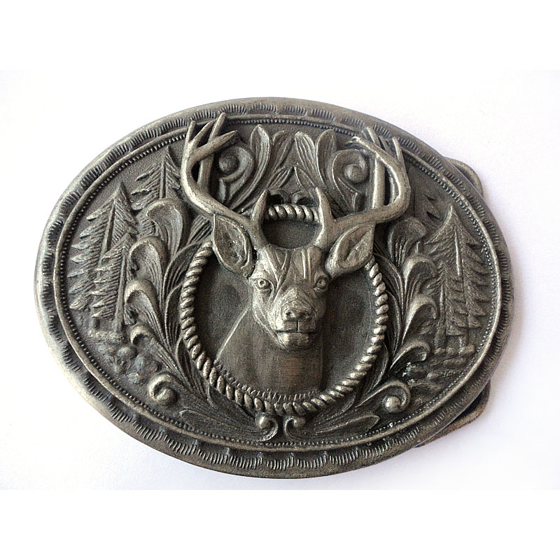 Factory directly supply Golden Commemorative Coin - Hot sale antique plated 3D Engraved animal belt buckle – Global Art Gifts