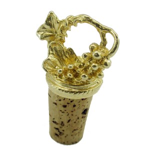Custom plating gold 3D Flower Bottle Stopper