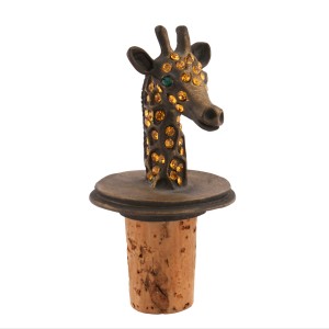 Plating anti-guld 3D dyre- giraf Bottle Stopper