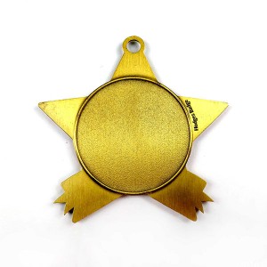 Antique stock prazno zvezda oblikovano medalja
