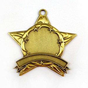 Antique stock blank star shaped medal
