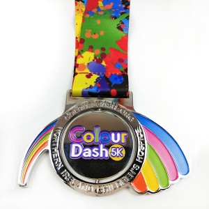 Bespoke Colorful Dash Run soft enamel medal