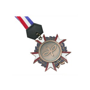 政府のための別注メッキゴールドソフトエナメル名誉メダル