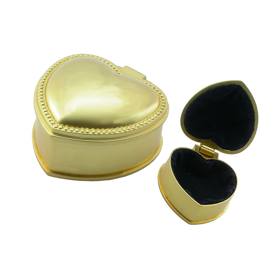 China wholesale Christmas Bottle Stoppers - Bespoke plating gold heart shaped metal jewelry box with factory price – Global Art Gifts