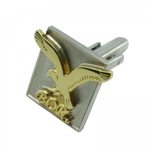 Галванични покрития Gold модни копчета за ръкавели с 3D орел Релефна