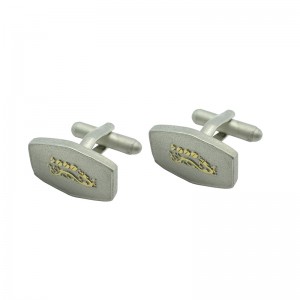 Bi-Plated  Fashionable Cufflinks with 3D Emboss