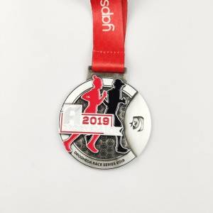 China Wholesale China Wholesale Marathon Running Sport Cheap Custom Design Medal Ribbon Zinc Alloy 3D Metal Medal