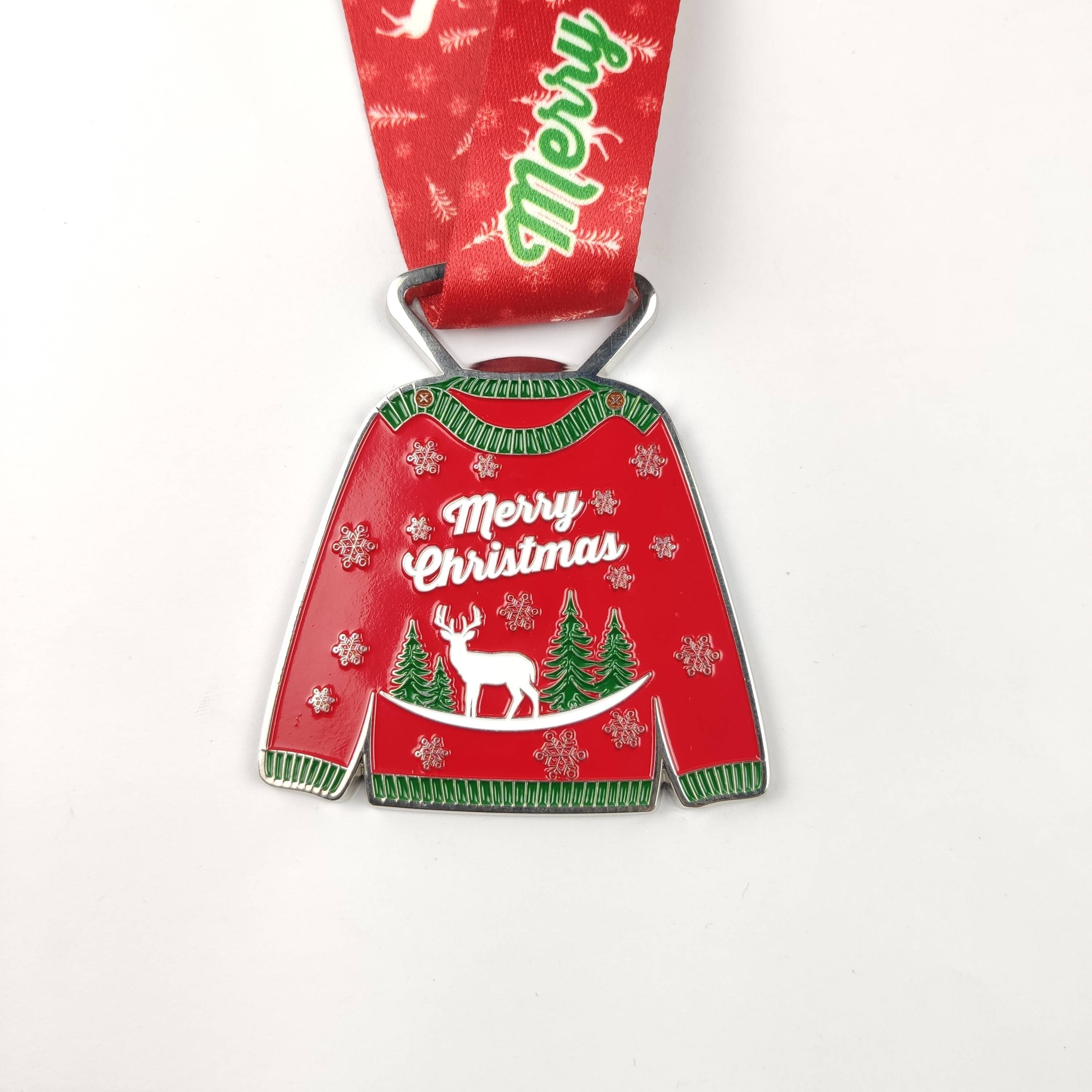 New Fashion Design for Custom Finisher Medals - Manufacturer OEM ODM Free Design Custom Themed Ugly Christmas Sweater Medal – Global Art Gifts