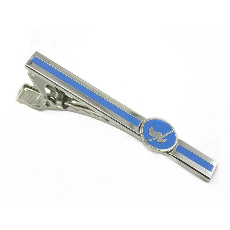Good Quality Leather Keychain - Creative Metal Tie Clip with hard enamel logo – Global Art Gifts