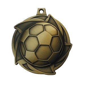 Custom 3D soccer Medal Plating Gold Blank Medal