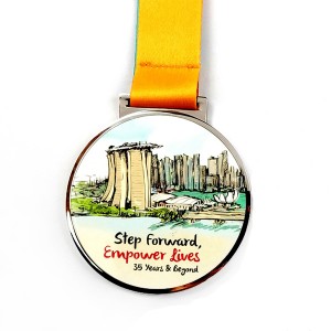 New Fashion Design color printed medal