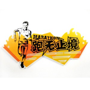 Benutzerdefinierte Acryl Running Man Medaille Hanger