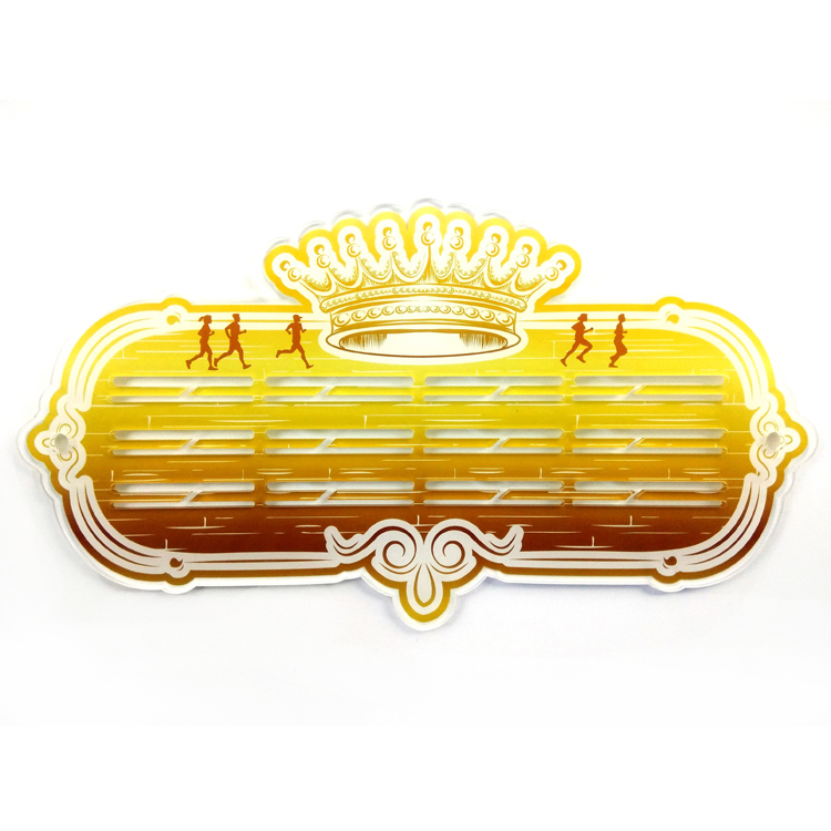 Rapid Delivery for Creative Cute Hollow Bookmark - Custom Acrylic Yellow Queen Crown Medal Hanger – Global Art Gifts