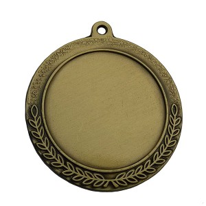 plated Custom Antique Brozne medal Blank gyda seren ar gyfer y digwyddiad