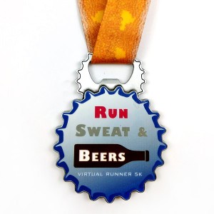 Bière bouteille personnalisée Médaille Opener pour épreuves de course