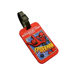 Personnalisé Spider Man PVC souple étiquette bagage