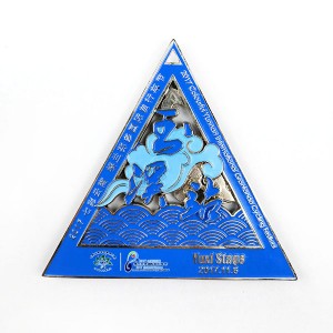 Custom Granfondo Multi-piece medal bi magnet