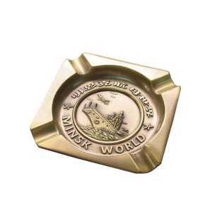 High quality food safty metal Ashtray with 3D Engraved