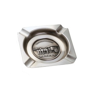 Custom Plating Anti-Silver Ashtray with 3D Engraved