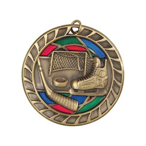 Benotzerdefinéiert di Anti-Gold Hockey Medaille mat 3D logo
